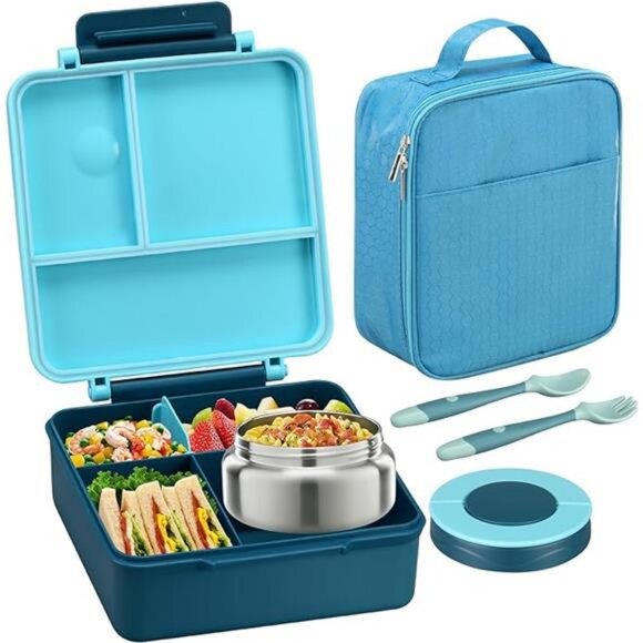 Bento Lunch Box for Kids with 8oz Soup Thermo&Lunch Bag, Leak-Proof Lunch Food - Picture 7 of 7